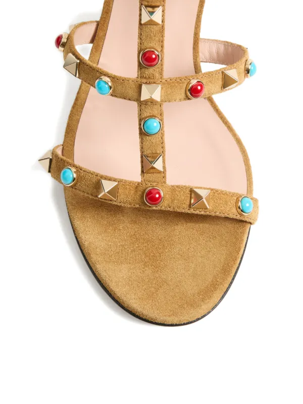 Valentino Garavani ロックスタッズ カボション スエードサンダル