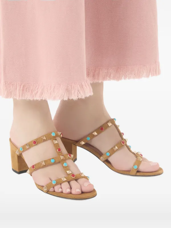 Valentino Garavani ロックスタッズ カボション スエードサンダル