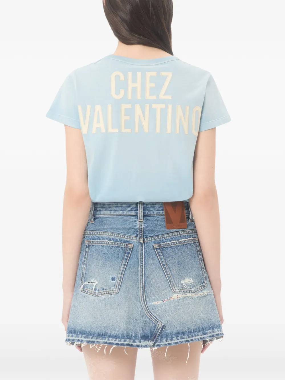 Valentino Garavani T-shirt met print Blauw