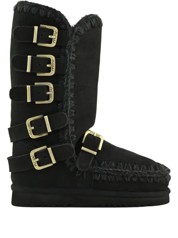 ムーモ Mou 40mm buckle-straps Boots | Black | FARFETCH