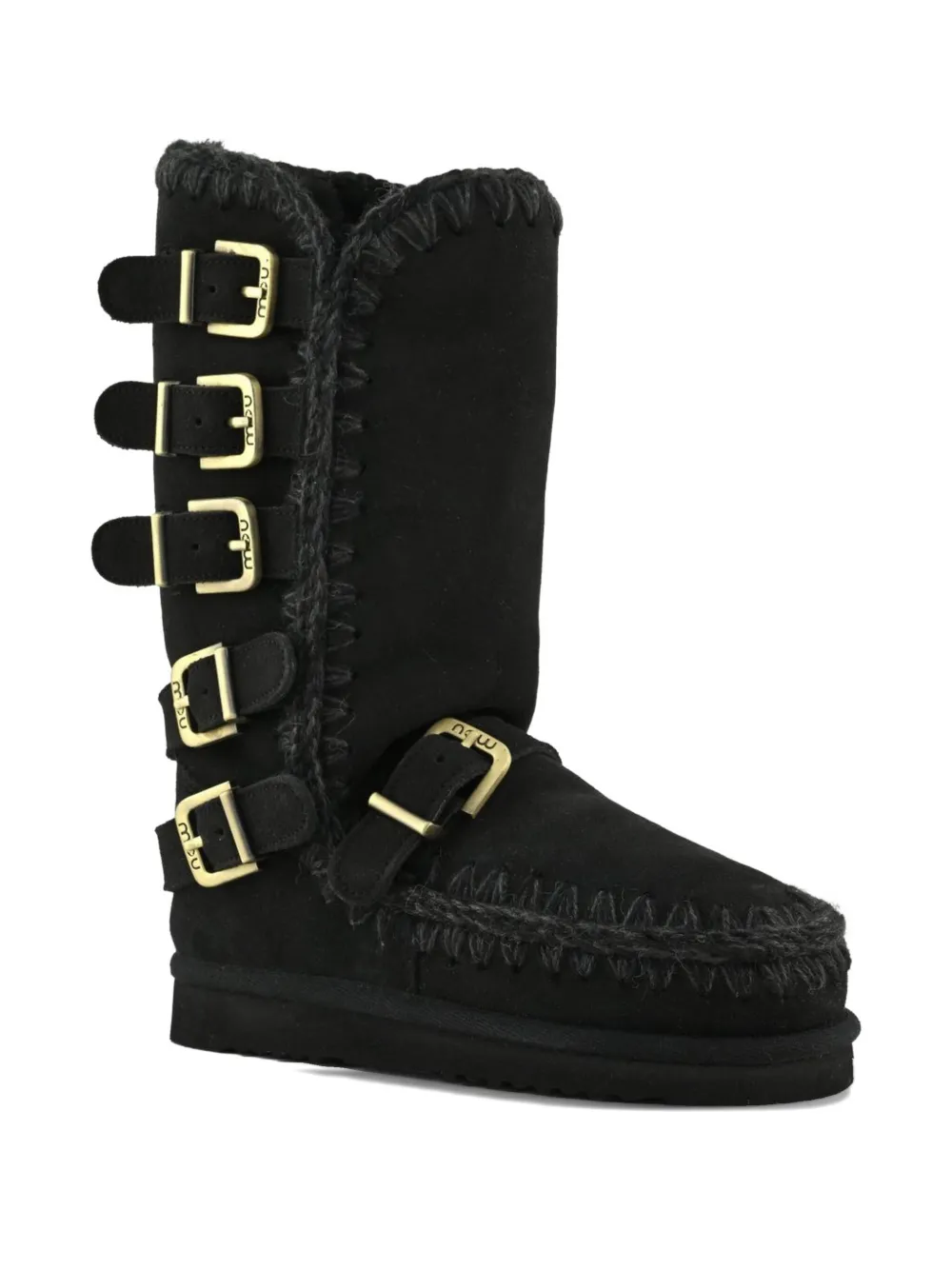 Mou 40mm Eskimo Buckle-straps Boots In Black