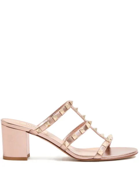 Valentino Garavani Rockstud laminated sandals