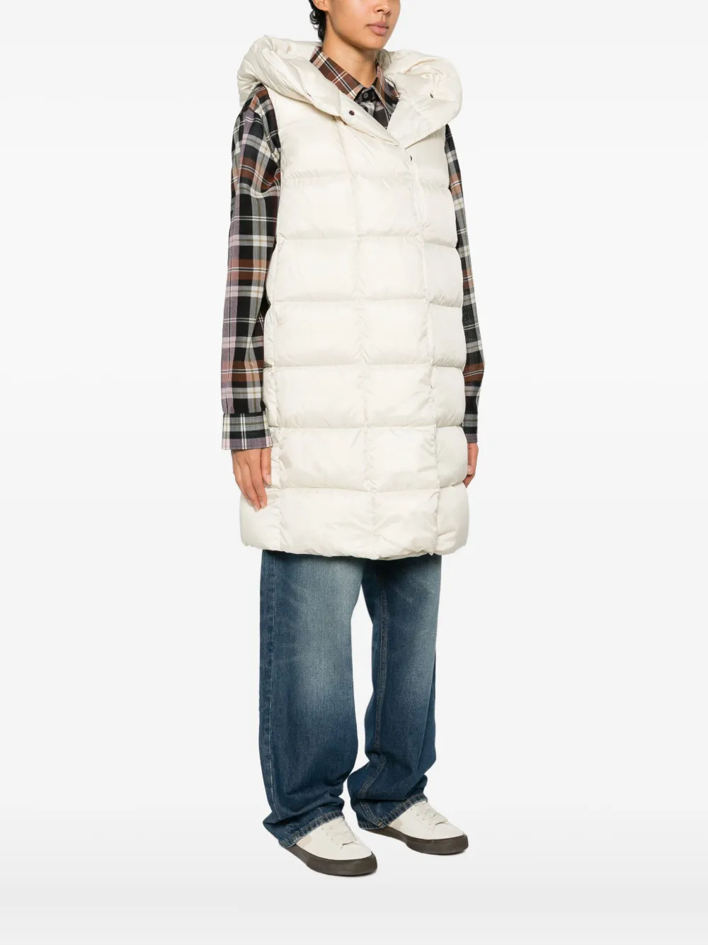 Peuterey Grad gewatteerd jack met capuchon Beige