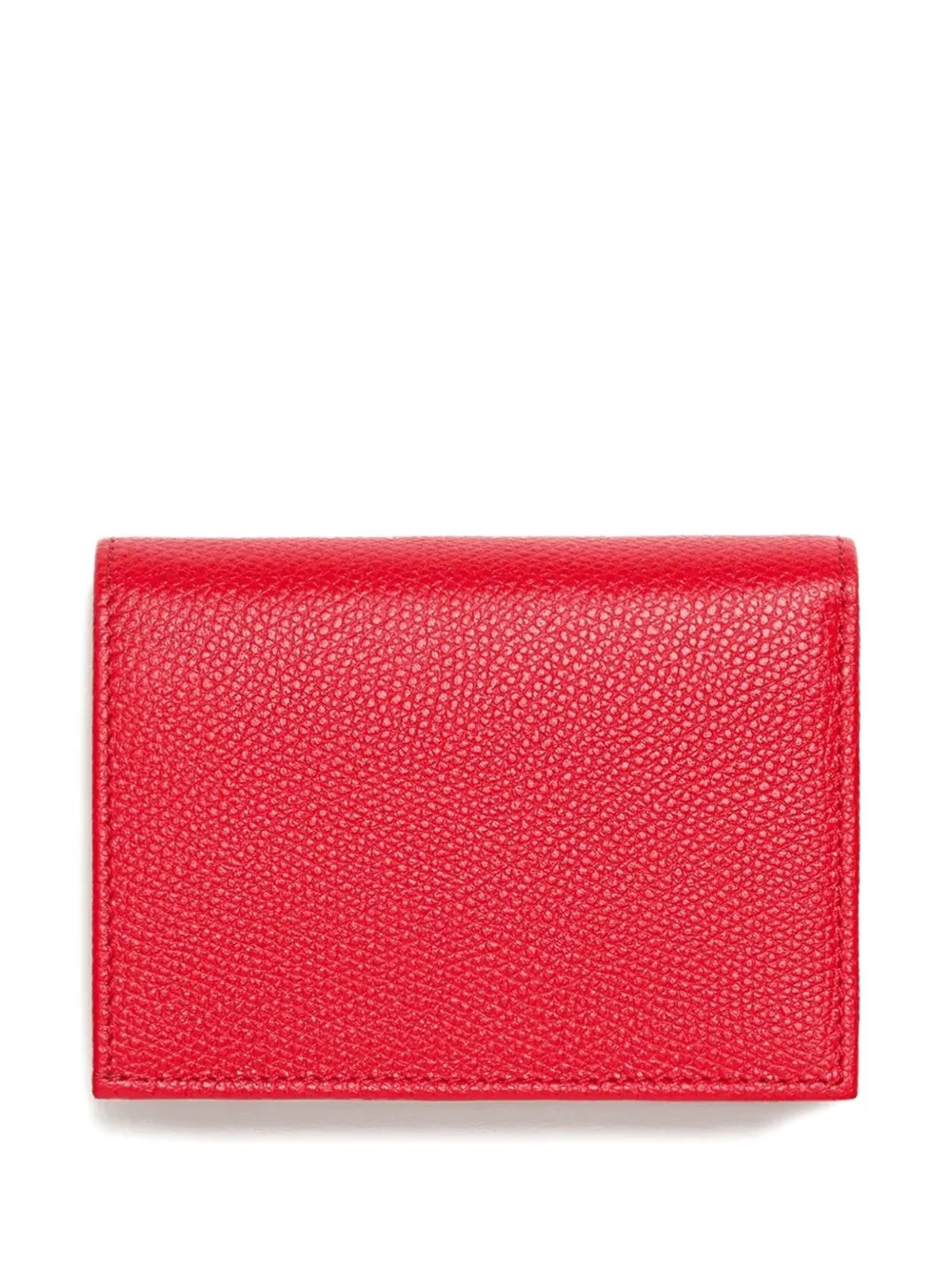 Valentino Grained Vlogo-signature Wallet In Red