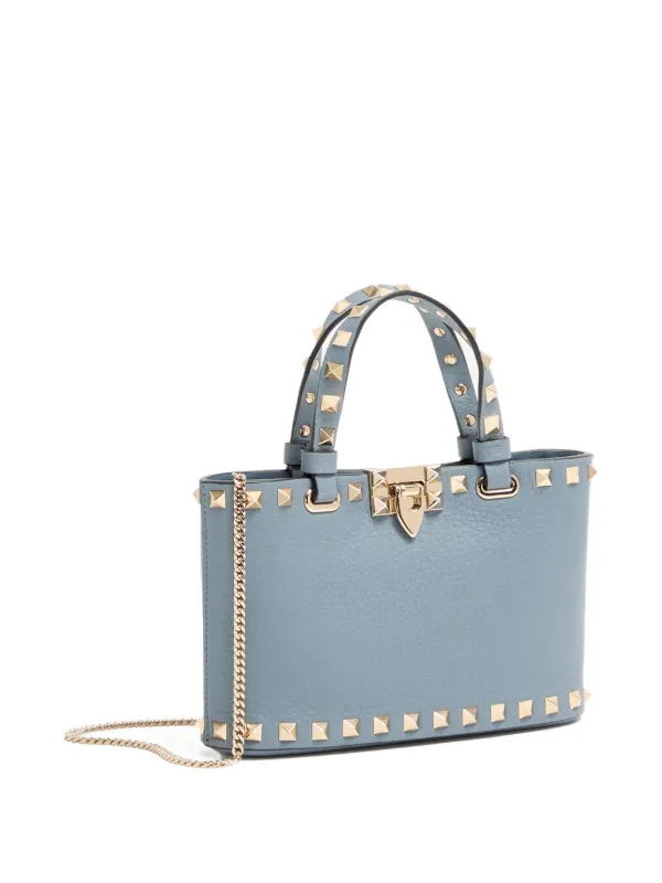 Valentino Garavani ロックスタッズ ハンドバッグ ミニ | ブルー