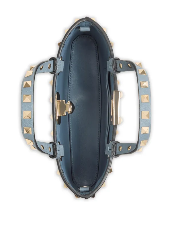 Valentino Garavani ロックスタッズ ハンドバッグ ミニ | ブルー