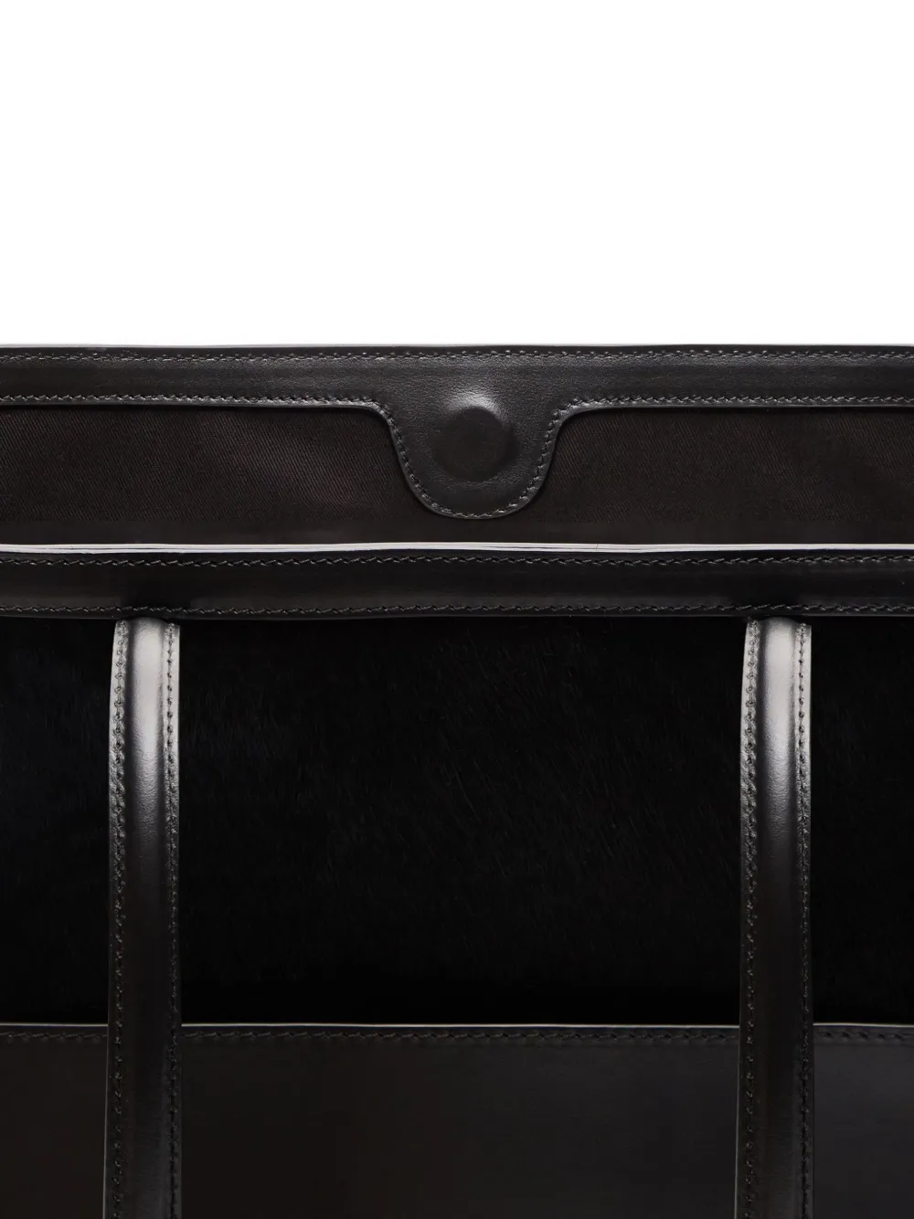 Loulou De Saison Large Nikos Pony-effect Leather Tote Bag In Black