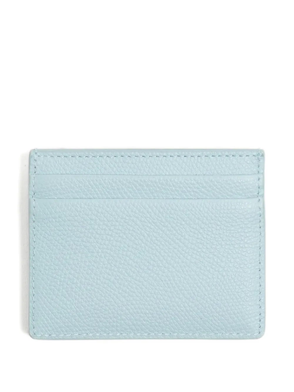 Valentino Cherryfic Grained-leather Card Holder In Blue