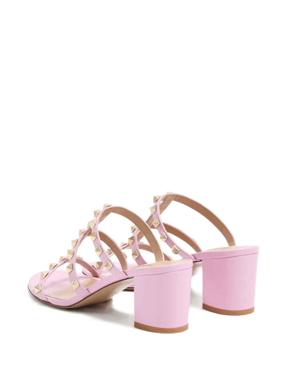 Valentino Garavani Rockstud leren sandalen met hak Roze
