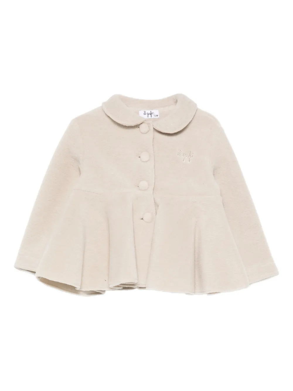 Il Gufo embroidered-logo duffle coat | Neutrals | Image 1