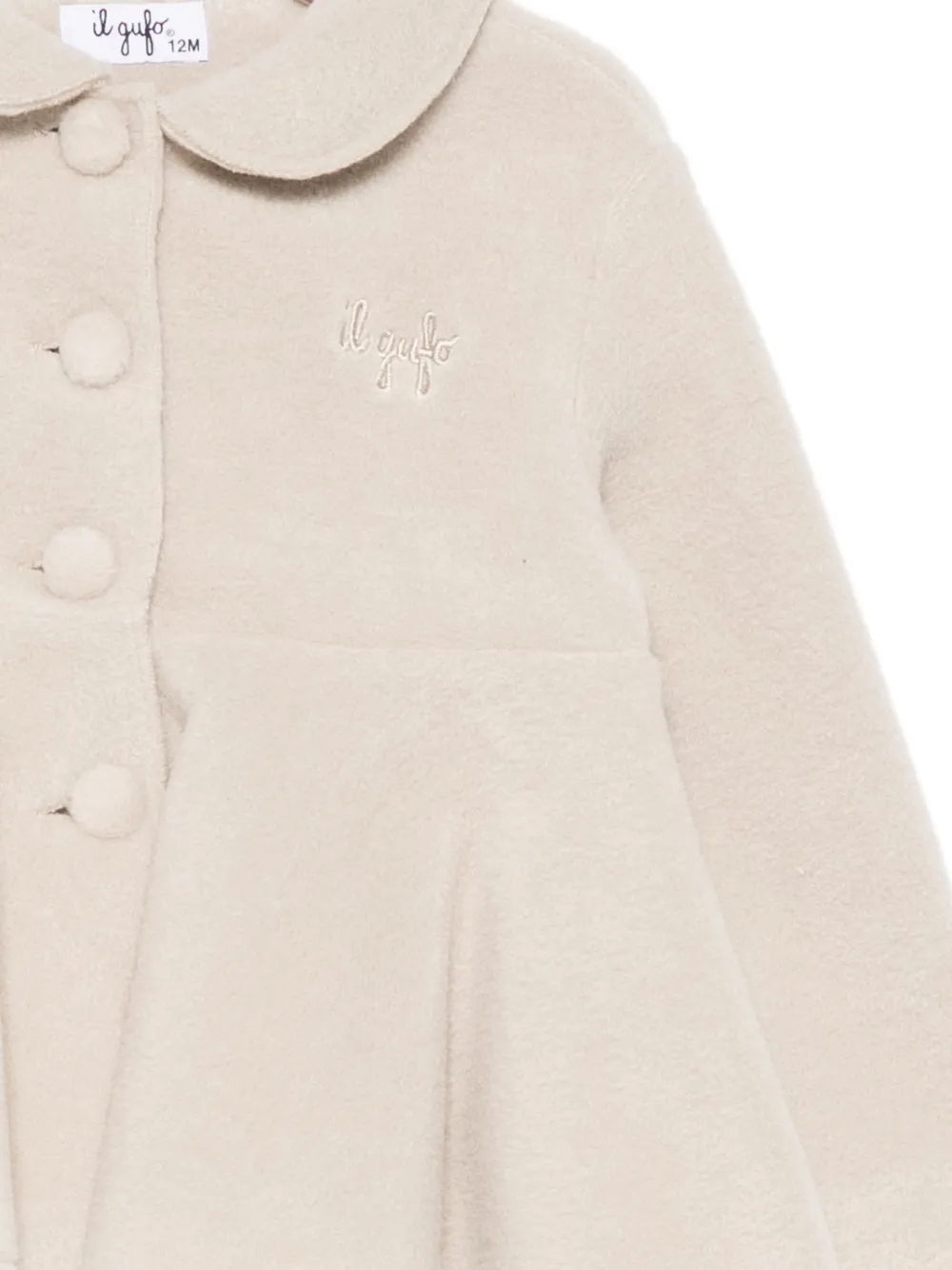 Il Gufo Donsjas met geborduurd logo Beige