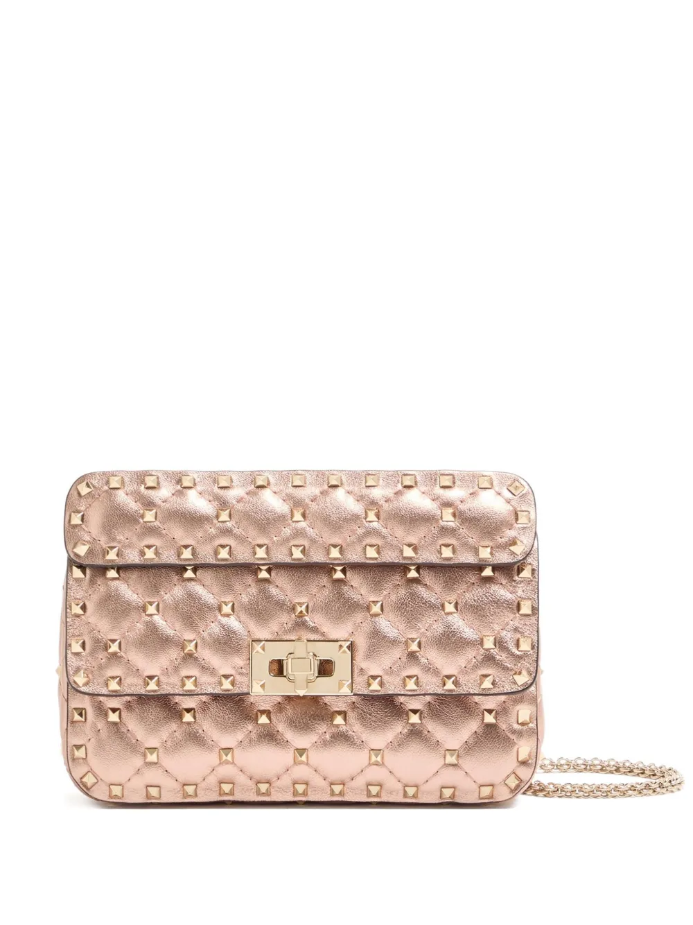 Valentino Garavani Borsa a tracolla Rockstud Spike piccola trapuntata - Rosa