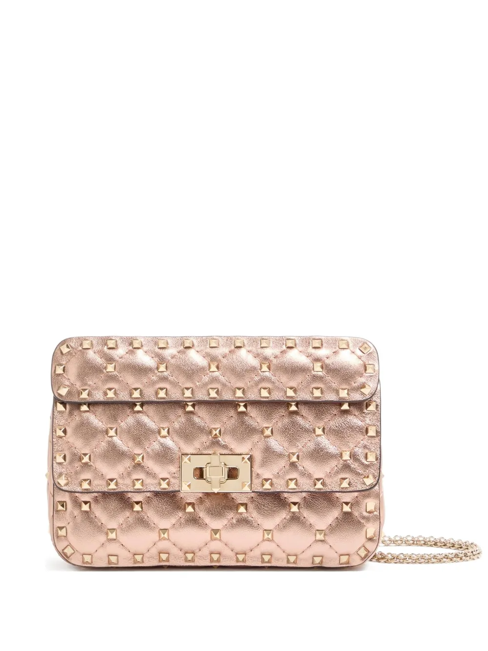 Valentino Garavani Borsa a tracolla Rockstud Spike piccola trapuntata - Rosa