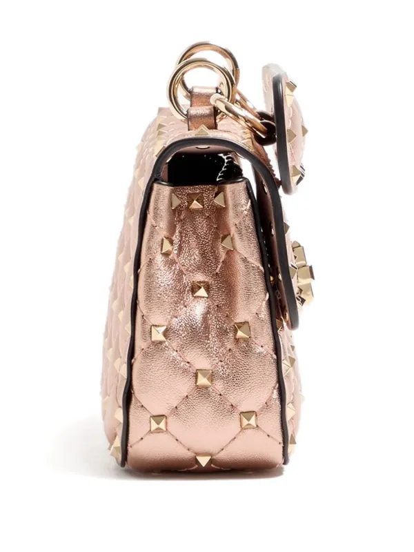 VALENTINO ヴァレンティノ ロックスタッズ スパイク チェーンショルダーバッグ ハンドバッグ 2WAYバッグ ピンク レザー ゴールド金具 VALENTINO（ヴァレンティノ） ロックスタッズ スパイク ショルダー