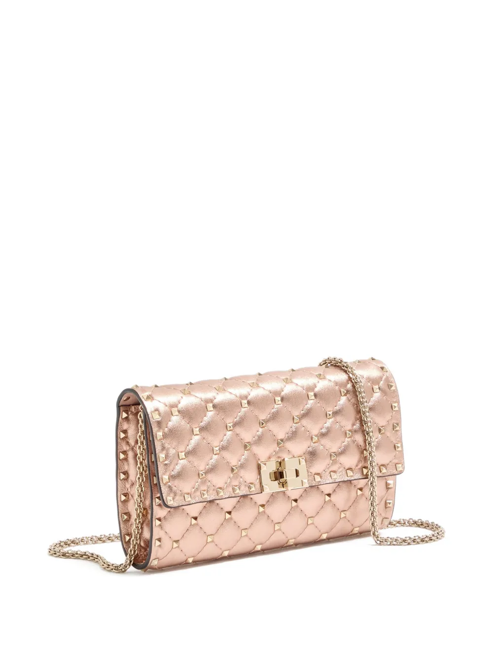 Valentino Garavani Rockstud Spike gewatteerde clutch Roze