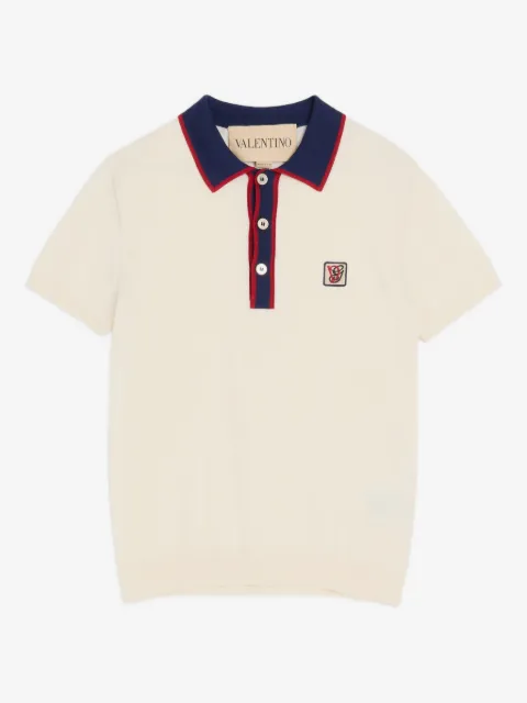 Valentino Garavani logo-patch polo shirt