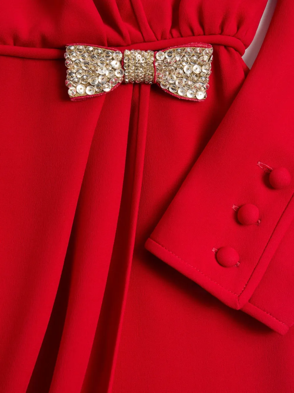 Valentino Garavani Midi-jurk met strik-detail Rood