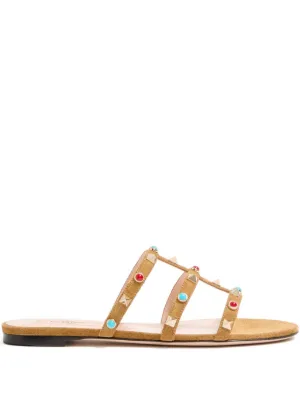 Valentino Garavani ロックスタッズ サンダル | ゴールドトーン