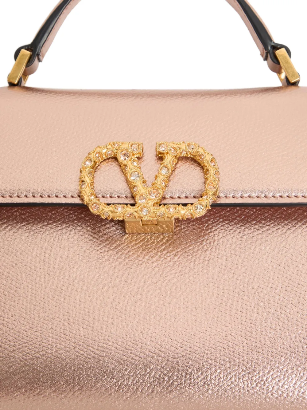 Valentino Garavani Vスリング レザーハンドバッグ ミニ | ピンク