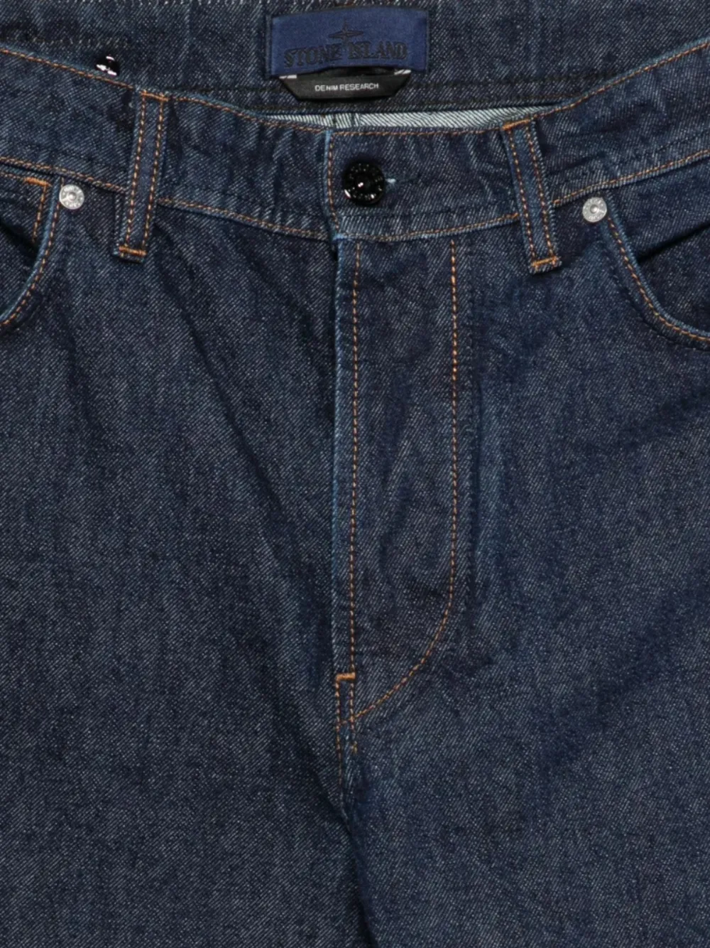 Stone Island star motif denim VJ201 BLUE RINSE