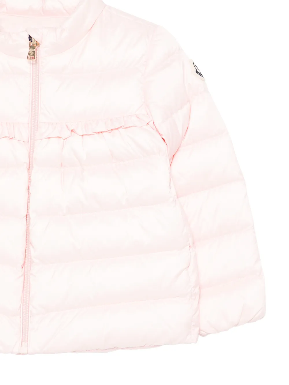  Moncler Enfant Ruffled-trim Puffer Jacket - Pink 