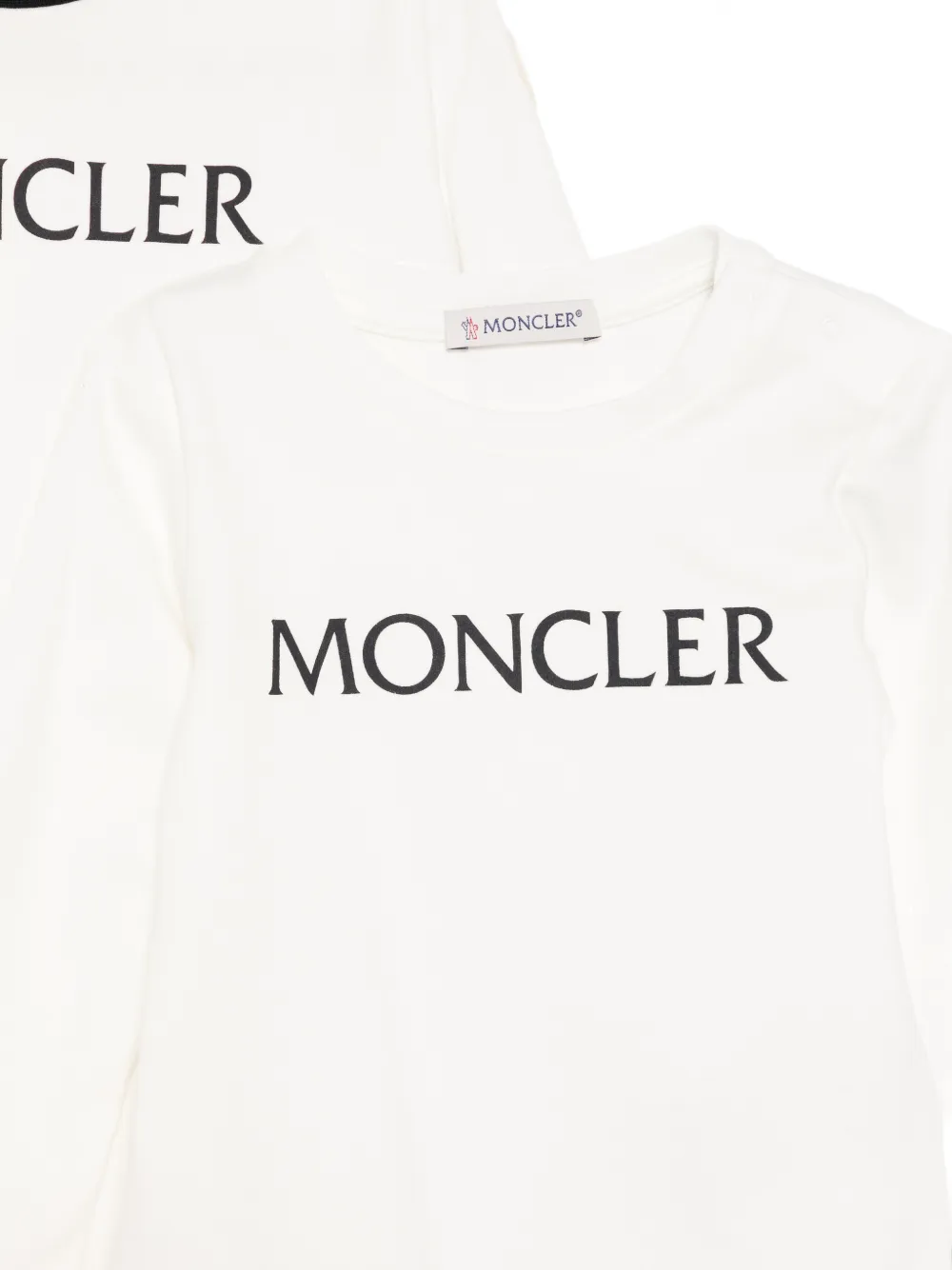 Moncler Enfant Vierdelig romperset met logoprint Wit