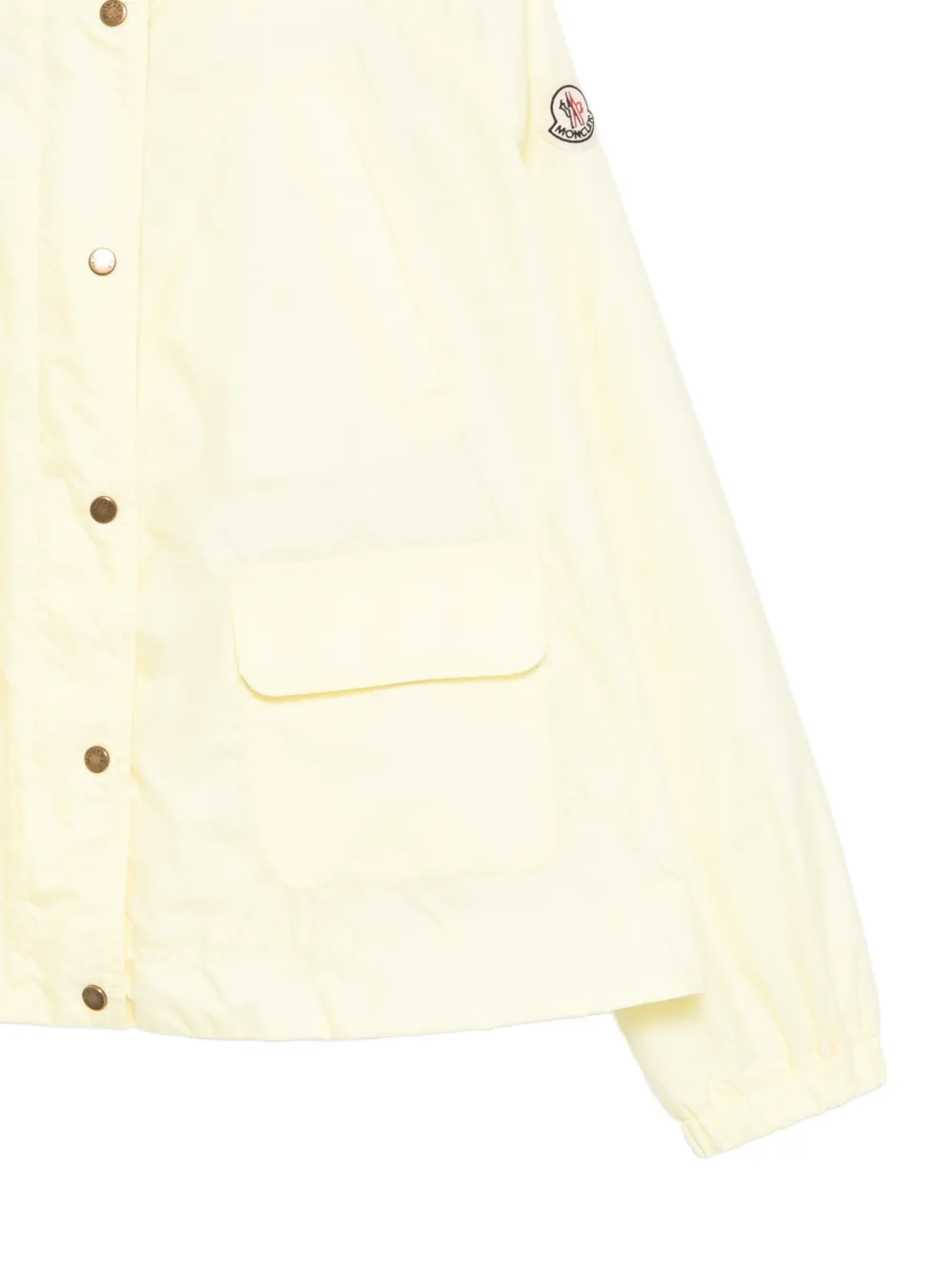  Moncler Enfant Buttoned Hooded Jacket - Yellow 