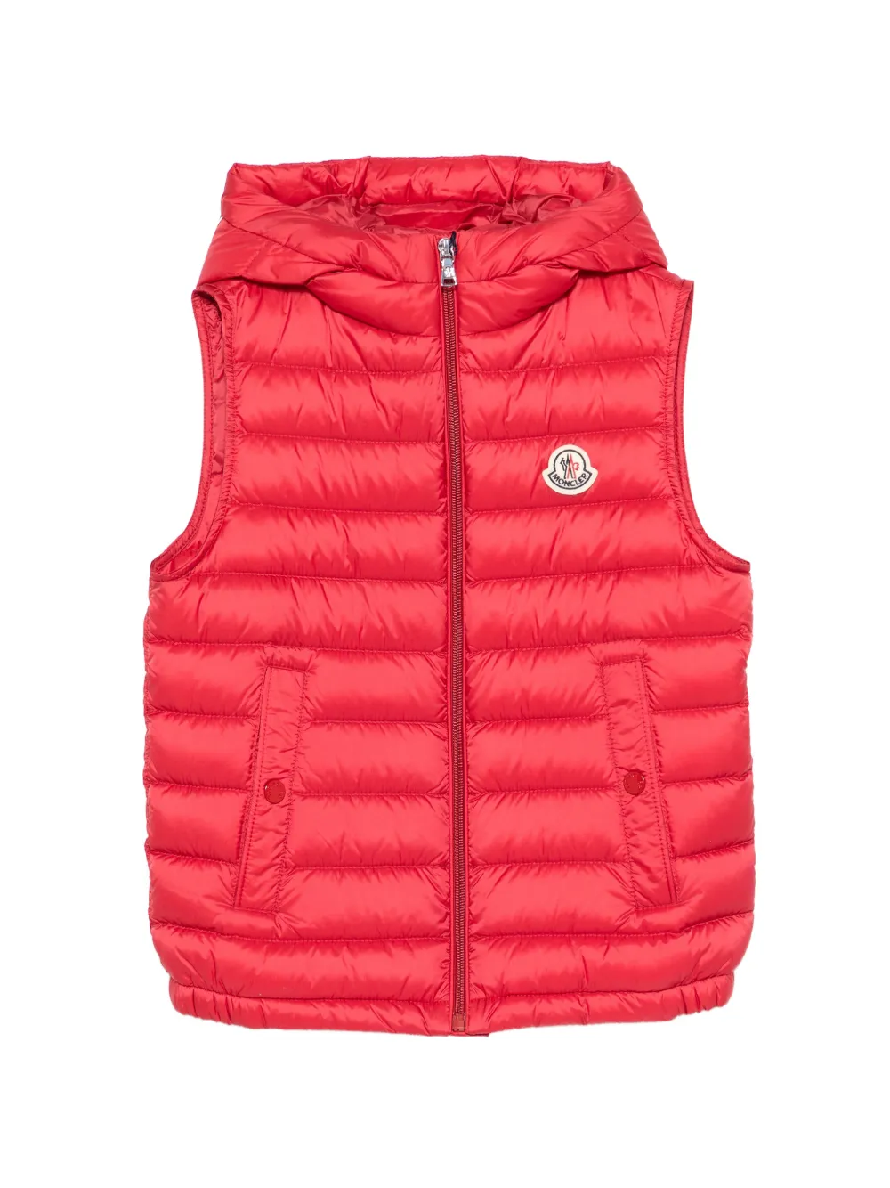 Moncler Enfant Uzzay Hooded Vest | Red | FARFETCH