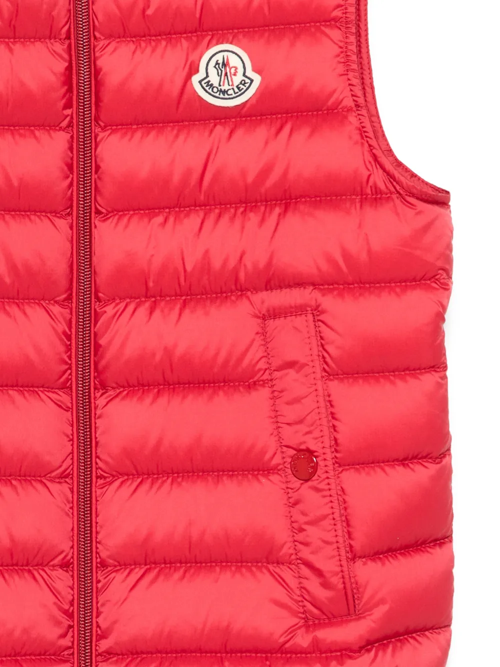  Moncler Enfant Uzay Hooded Vest - Red 