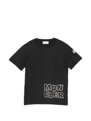 MONCLER enfant ロゴTシャツ　14A　ブラック Moncler Enfant ロゴ Tシャツ | ブラック | FARFETCH JP