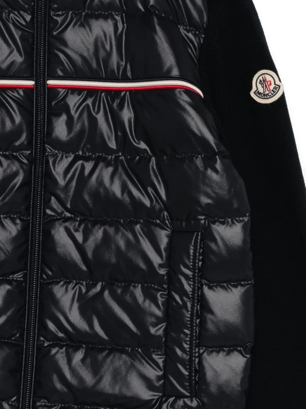  Moncler Enfant Padded Stripe Cardigan - Blue 