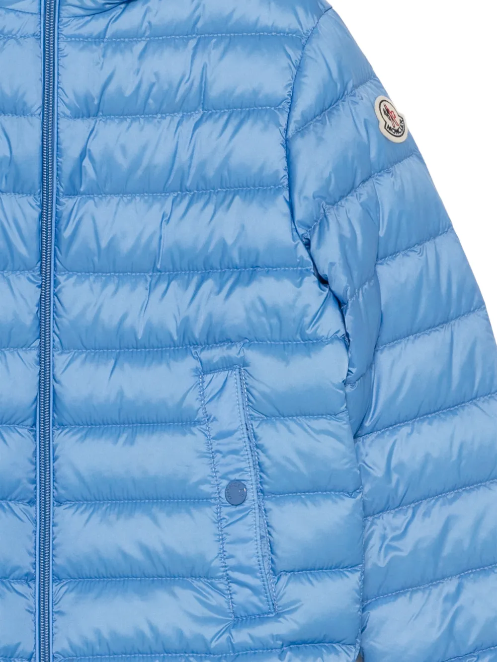Moncler Enfant Dilar gewatteerd jack met capuchon Blauw