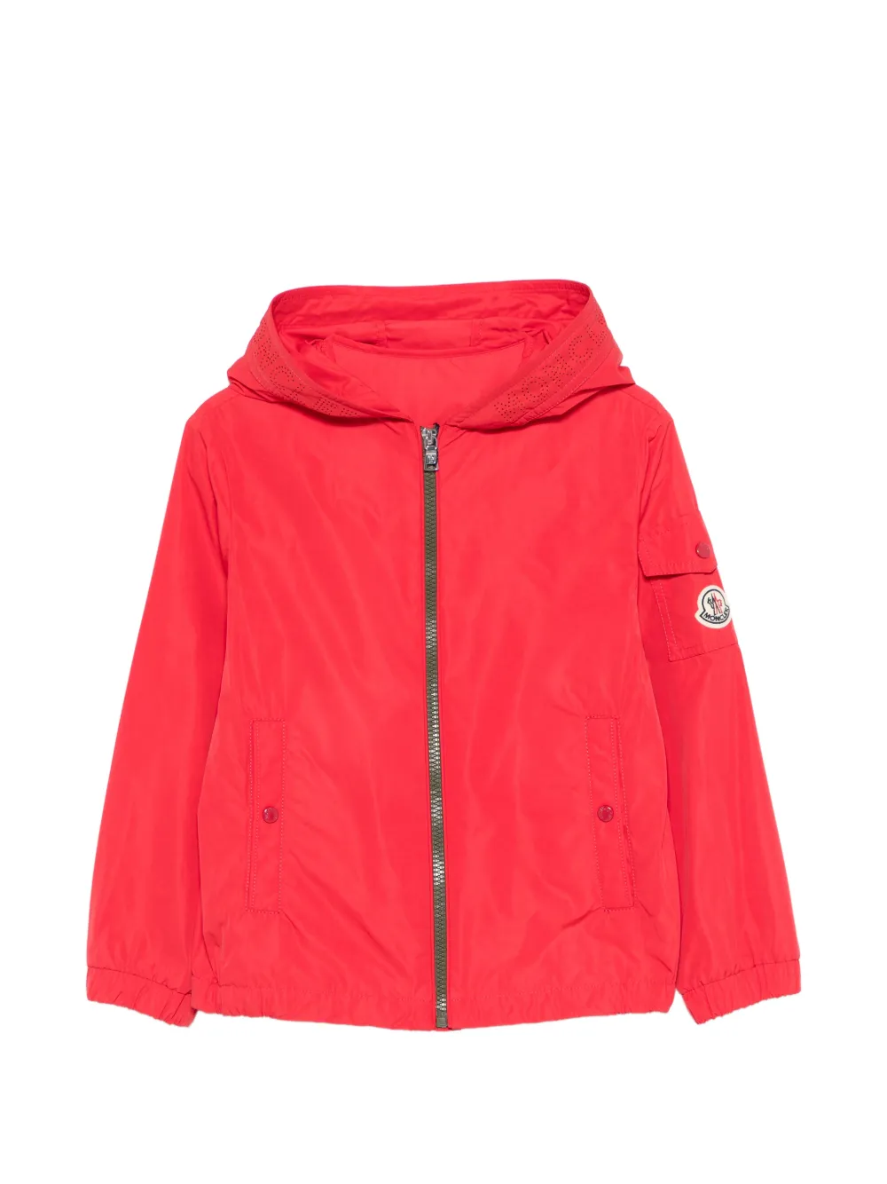 Moncler Enfant Jack met capuchon en zak Rood