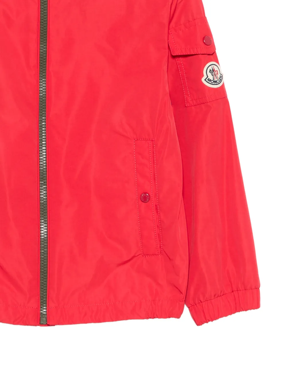 Moncler Enfant Jack met capuchon en zak Rood