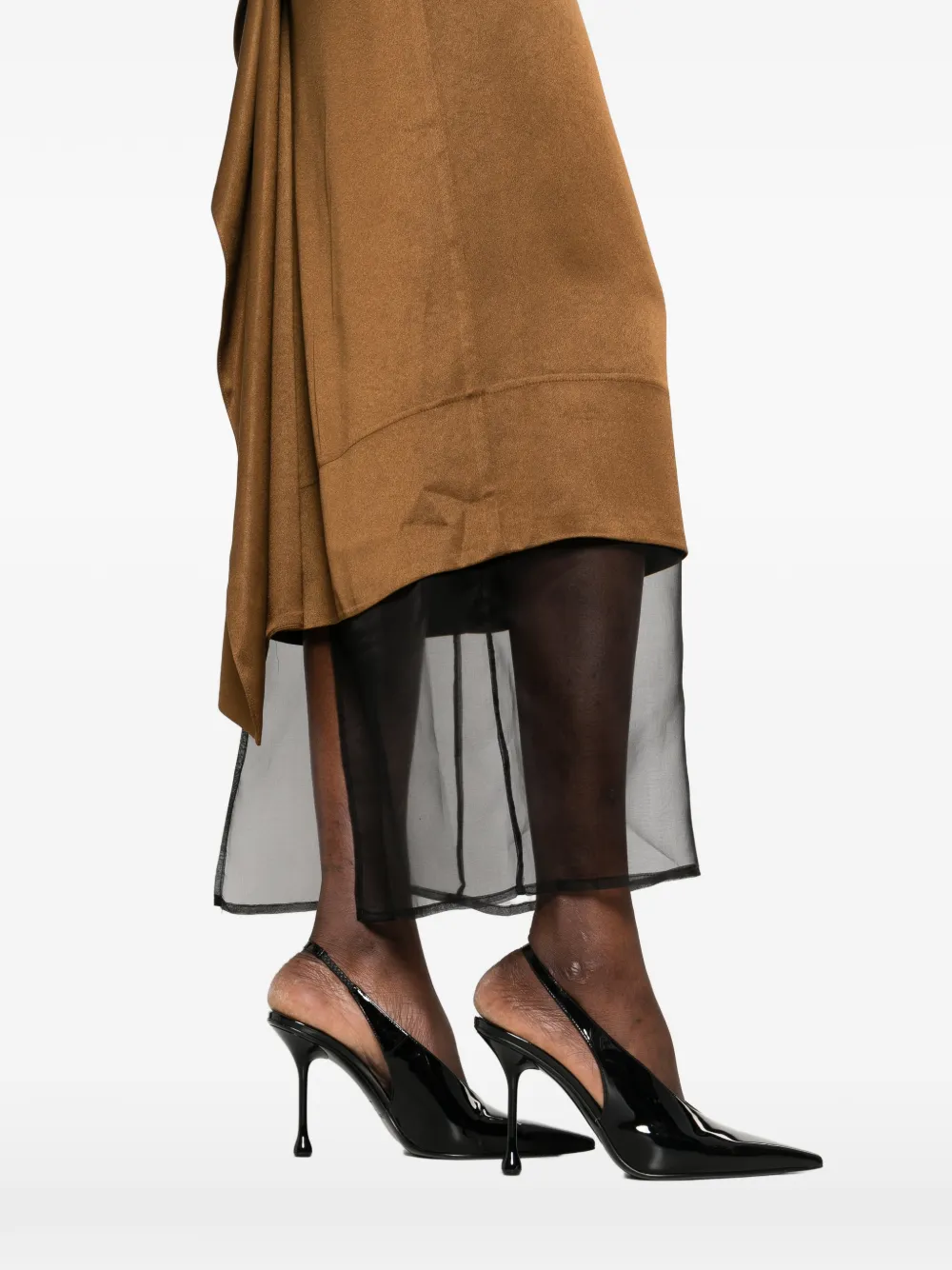 Esse Studios Cartia Column Midi Dress in Brown, view 5