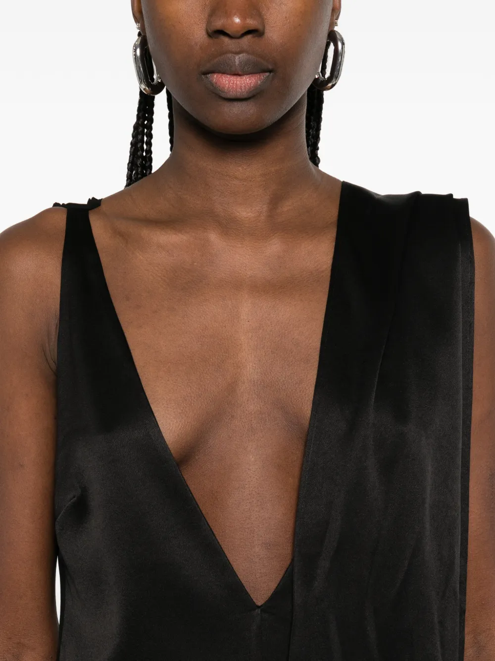 Esse Studios V-neck Top in Black, view 5