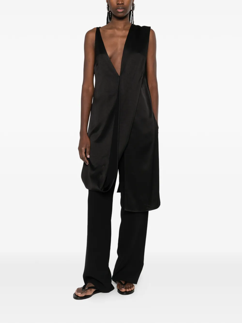 Esse Studios V-neck top - Zwart