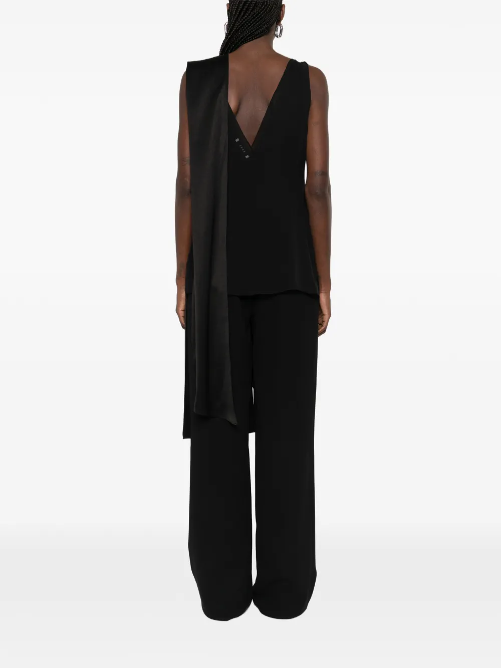 Esse Studios V-neck Top in Black, view 4