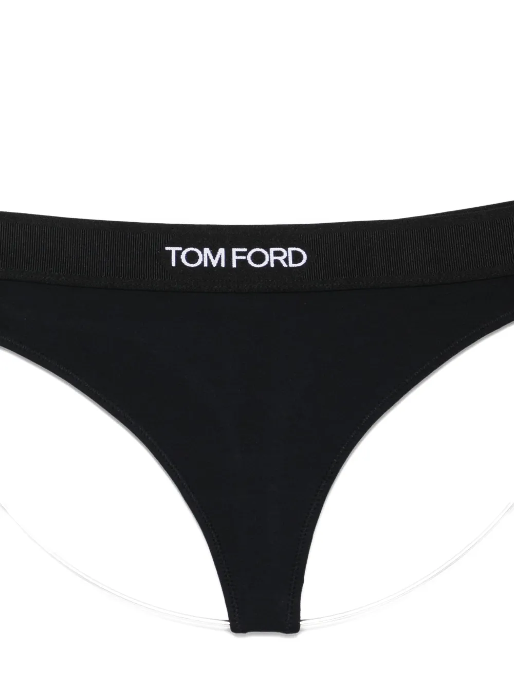  Tom Ford Logo-detail Thong - Black 