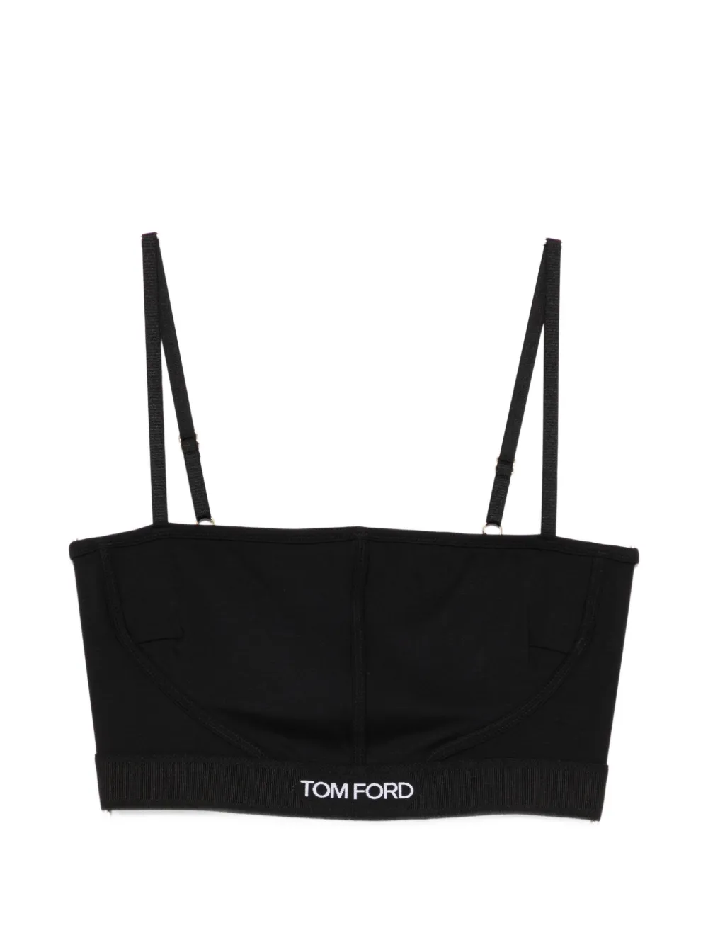 TOM FORD logo square-neck bra - Nero