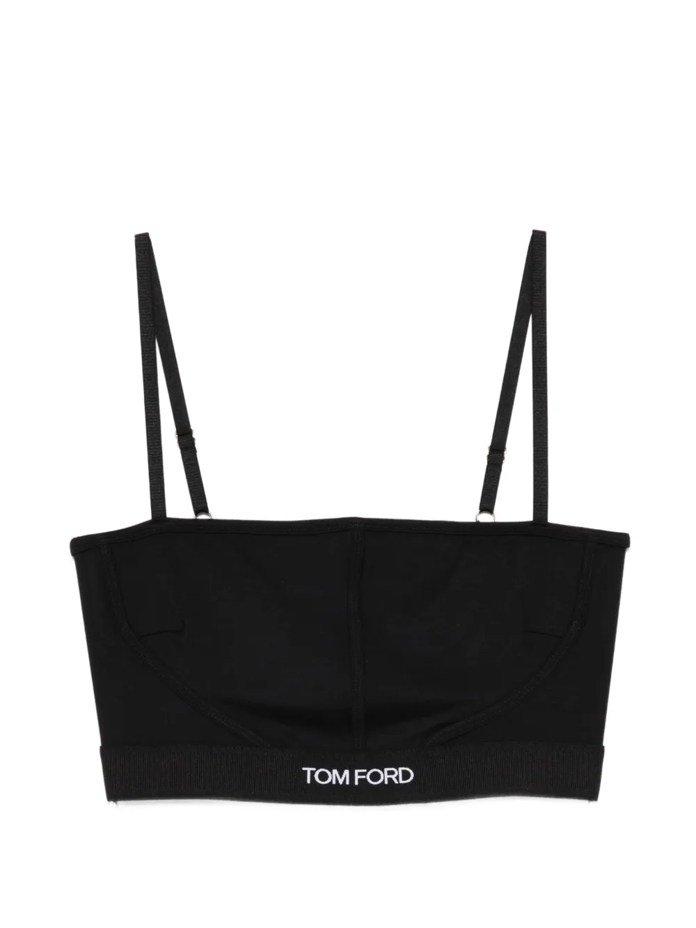 TOM FORD logo square-neck bra - Nero