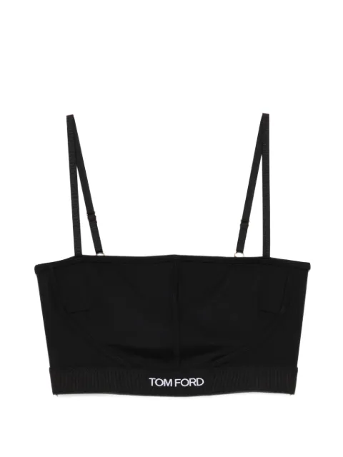 TOM FORD logo-band square-neck bra