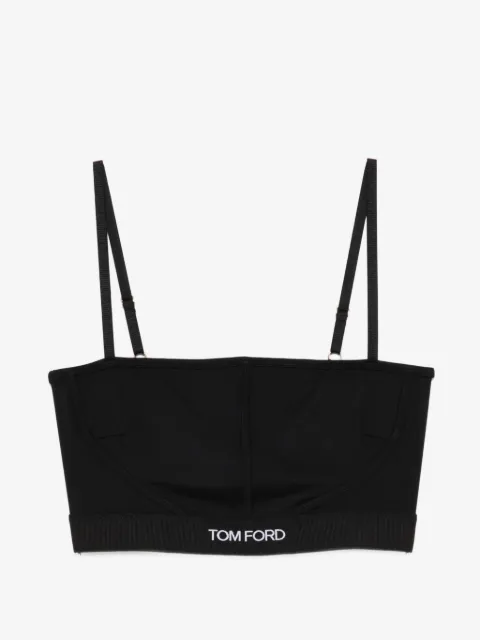 TOM FORD logo-band square-neck bra