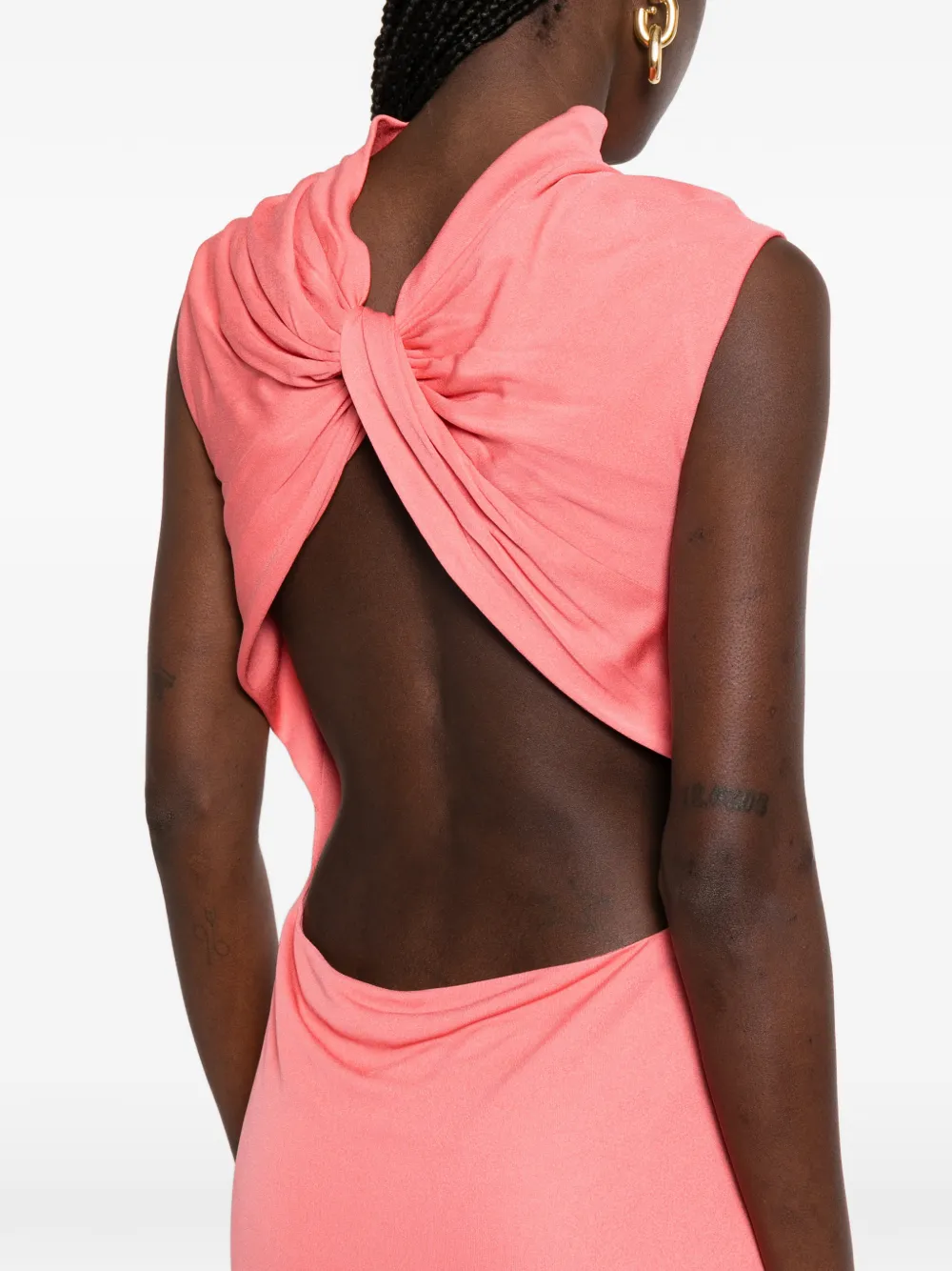 TOM FORD Mouwloze avondjurk met open rug Roze
