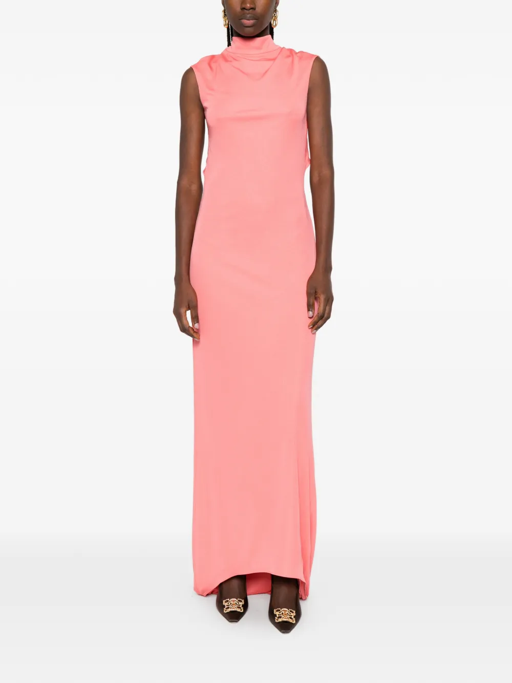 TOM FORD Mouwloze avondjurk met open rug Roze