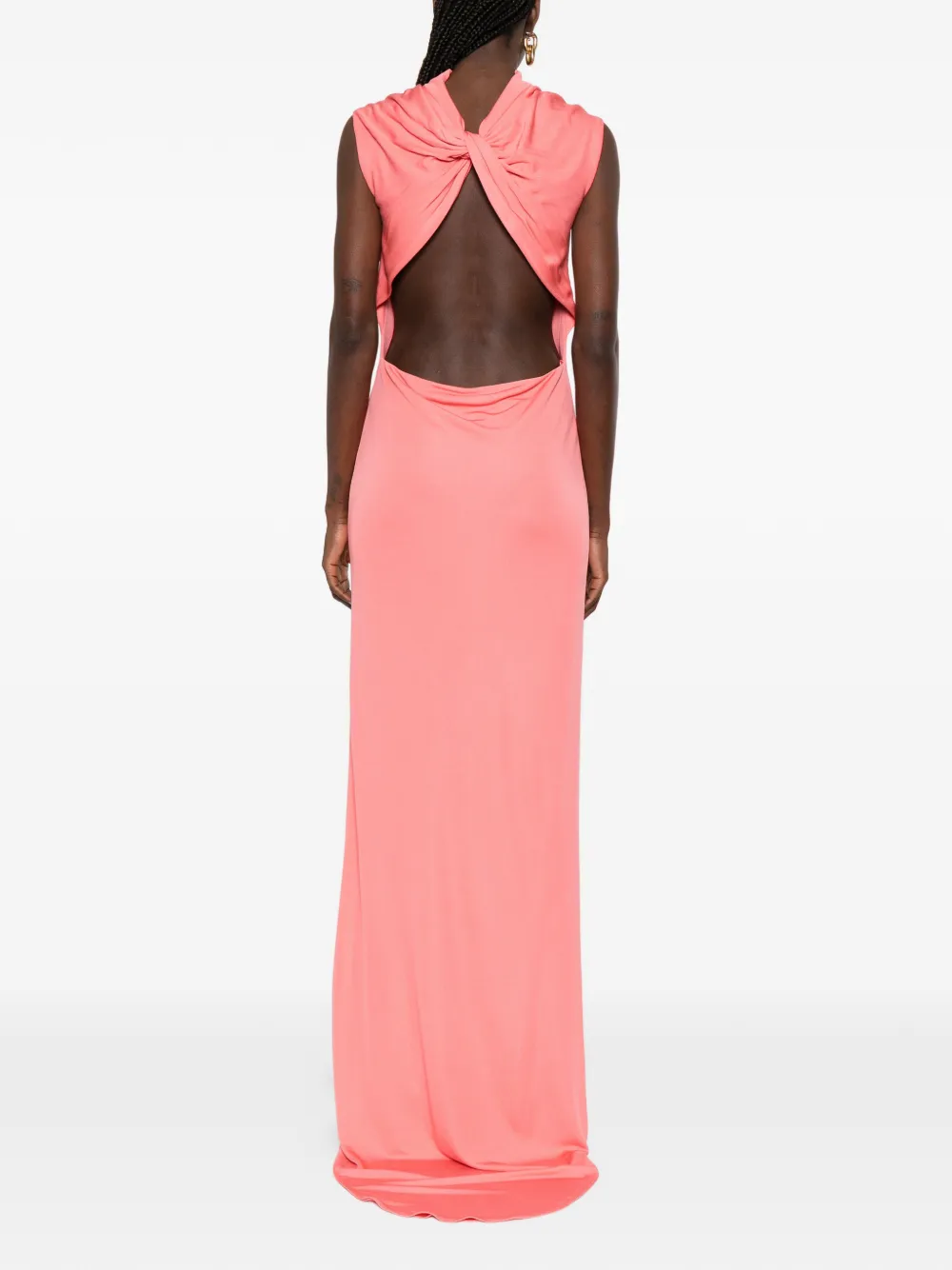 TOM FORD Mouwloze avondjurk met open rug Roze