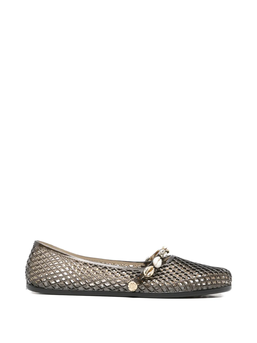 Ancient Greek Sandals Iro shell-embellished ballet flats - Bianco