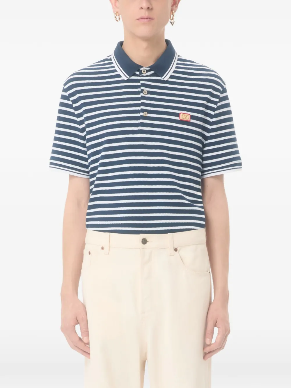 Valentino Garavani Poloshirt met VLogo-patch Blauw