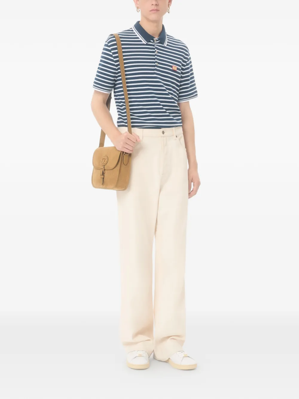 Valentino Garavani VLogo-patch polo shirt - Blauw