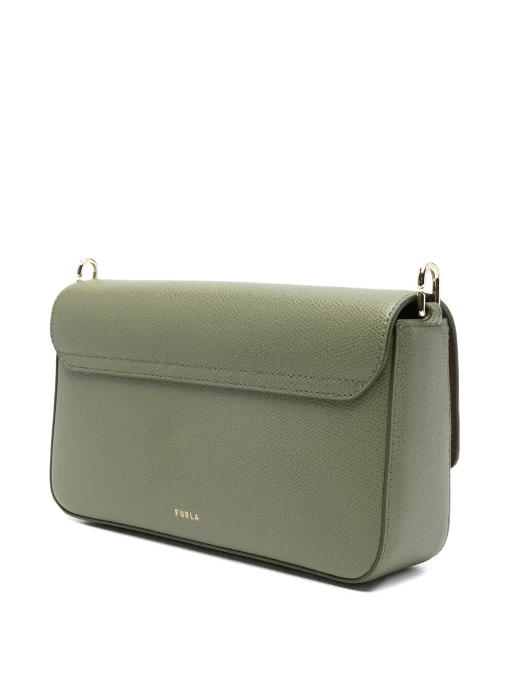Furla Iride kleine leren crossbodytas Groen